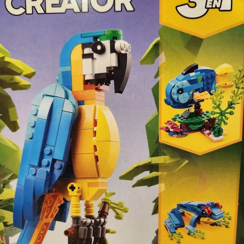 Lego Creator 3in1 Exotic Parrot Macaw Fish Frog Lego Set 253 Pieces EASTER GIFT - Picture 12 of 15